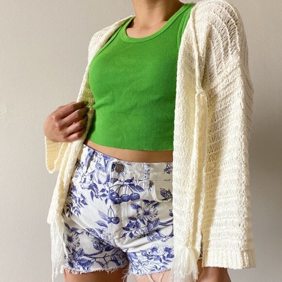 NWOT POLLY Knit Front-Tie Cardigan Layering Sweater - Picture 3 of 7